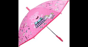 Peppa Pig Peppa Don't Worry About Rain Paraplu - 63 x 70 x 70 cm - Roze