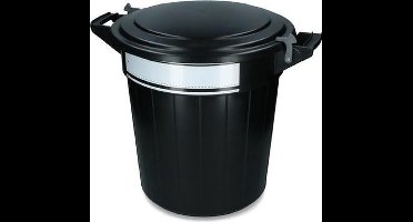 Vplast - Voerton - 80 liter - Zwart Met Deksel