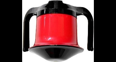 Tuimelbeker met 2 handvatten, deksel en tuitje : 250 ml rood