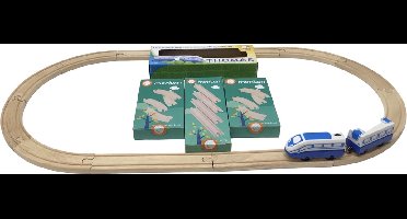 Elektrische Houten Treinbaan Set Thomas - Speelgoedtrein Spoorbaan Rails - Spoorweg Treinset Electrisch