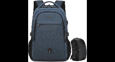 Waterdichte Laptop Rugzak met USB Oplaadpoort en Anti-Diefstal Design - Geschikt voor 15.6 en 17 Inch Laptops - Perfect voor School, Werk en Reizen