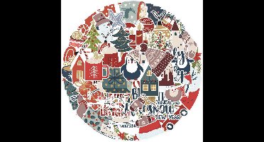 Kerststickers Waterdicht - 100 Stuks met 50 Vrolijke Stijlen voor Scrapbooking, Waterflessen, Dagboeken, Laptops en Bagage