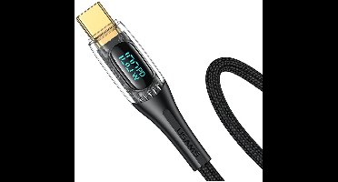 USB-C naar USB-C Kabel met 100W Snelladen en Digitaal Display, 2 Meter