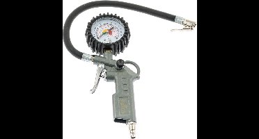 bandenpomp - luchtpomp - 1/4 duims inlaat - bandenspanningsmeter - 400mm slang - banden pomp - lucht pomp