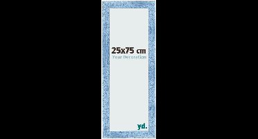 Your Decoration - Fotolijst 25x75 cm - MDF - Helder Blauw Geveegd - Pisa