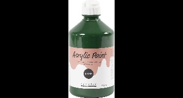 Acrylverf Glossy, donkergroen, 500 ml/ 1 fles