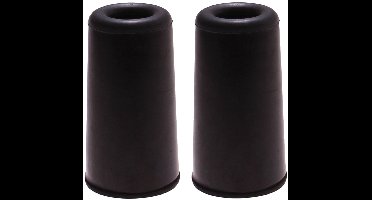 Benson Deurbuffers / deurstoppers rubbers - 2x - zwart - 75 x 40 mm - met schroefbevestiging