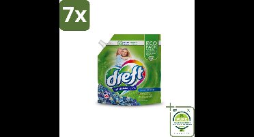 7 x Dreft - Vloeibaar Wasmiddel - Ochtendfris Navul - Fris en zuinig - 28 Wasbeurten - Grootverpakking - Wasmiddel - Vloeibaar Wasmiddel - Navulverpakking - Wasverzorging - Duurzaam