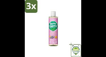 3 x Happy Earth – Douchegel – 100% Natuurlijk Lavender Ylang – 300 ml - Grootverpakking - Douche Gel - Natuurlijke Douche - Lavendel Douche - Ylang-ylang Douche - Vegan Douche