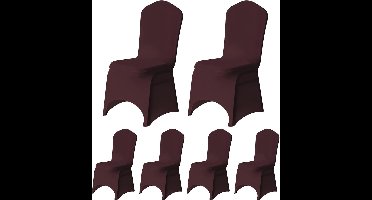Trimming Shop Stoelhoes voor eetkamerhoezen, spandex polyester, rekbare stof, wasbare en afneembare beschermende stoelhoes voor bruiloft, banket, ceremonie en hoteldiner, bordeaux, 8 stuks