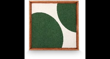 vtwonen Wanddecoratie - Stippen - Ornament van Hout - Donkergroen - 45x45cm