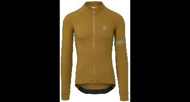 AGU Solid Fietsshirt Lange Mouwen Performance Heren - Bruin - L