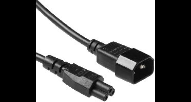 ACT Netsnoer C14 - C5 zwart 0,25 m AK5252