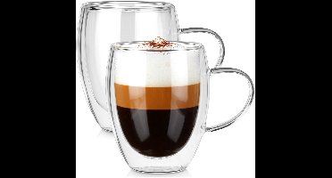 Thermische Glazen met Dubbele Wand voor Koffie en Thee 320 ml 2 stuks - Koffieglazen - Theeglazen - Glazen - Dubbelwandig
