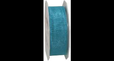 Pressent Organzalint lint, turquoise, 25 m rol 25 mm