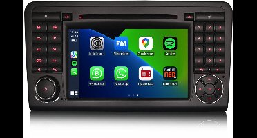 Carplay autoradio voor Mercedes ML W164 GL X164 | 2005 t/m 2012 | Android 14 | Draadloos Apple Carplay & Android Auto | 4GB + 64GB | 8-Core processor | Cartronix | 2025 model | 2005 2006 2007 2008 2009 2010 2011 2012 | Bluetooth & Wifi