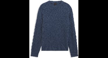 BOSS - Heren pull - Maat S - Mannen - blauw - scheerwol