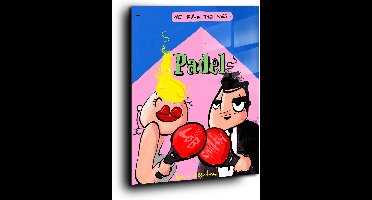 Padel Schilderij – We Rule the Net We rule the net. - Meerdere kleuren - Canvas 80 x 120 cm Z