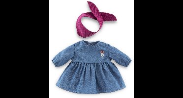 Corolle poppenkleding jeans jurk met sjaal voor 30cm pop denim.