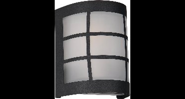 LED Wandlamp - Torna Vynor - 1 Lichtpunt tot 25 Watt - E27-fitting - IP44 - Mat Zwart - Roestvaststaal