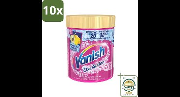 10 x Vanish - Vlekverwijderaar - Oxi Action Wasbooster Poeder - Voor Gekleurde Was - 470 g - Grootverpakking - Vlekkenverwijderaar - Gekleurde Was - Wasbooster - Vlekken Op Kleding - Wasmiddel