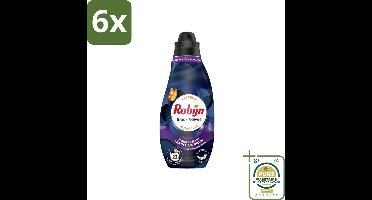 Robijn – Vloeibaar Wasmiddel – Klein & Krachtig Classics Black Velvet - 665 ml - Voordeelverpakking - 6 stuks - Wasmiddel zwart - Kleurbehoud