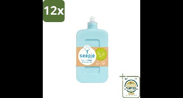 Seepje - Afwasmiddel - Milieuvriendelijk - Tintelfrisse Limoen Geur - 500 ml - Voordeelverpakking - 12 stuks - Biologisch afbreekbaar - Limoen