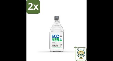 Ecover - Afwasmiddel ZERO - Parfumvrij - 450 ml - Voordeelverpakking - 2 stuks - Hypoallergeen - Parfumvrij