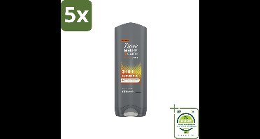 5 x Dove Men+Care 3-in-1 Douchegel - Sport - 250 ml - Grootverpakking - 3-in-1 Douchegel - Sportdouche - Mannenhuid - Hydratatie - MicroMoisture