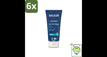 WELEDA - Douchegel 3‑in‑1 Active Fresh Men - 200 ml - Voordeelverpakking - 6 stuks - Douchegel - Mannen