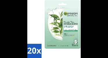 Garnier - SkinActive - Hydra Bomb Tissue Masker - Groene Thee - 1 Gezichtsmasker - Bulkverpakking - 20 stuks