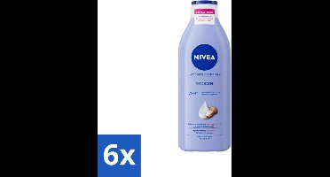 6 x Nivea - Smooth Body Milk - Sheaboter - 72 uur Hydratatie - Voor Droge Huid - 400 ml - NIVEA Bodylotion - Bodymelk Droge Huid - Hydratatie - Sheaboter - Hyaluronzuur