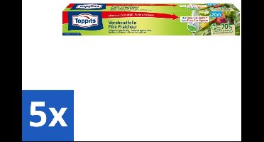 Toppits – Vershoudfolie – 32,5 cm × 20 m - Bulkverpakking - 5 stuks
