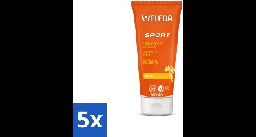 5 x WELEDA - Douchegel Sport - Arnica - 200 ml - Sportdouchegel - Herstel - Arnica - Rozemarijn - Lavendel