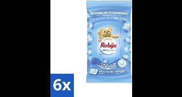6 x Robijn - Morgenfris - Droogtrommeldoekjes - 20 Doekjes - Droogtrommeldoekjes - Wasdroger - Frisse Geur - Zachte Kleding - Kreukvrij
