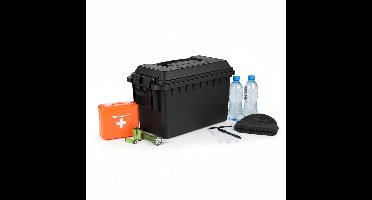 Plasticforte Nood Pakket opberg box kist - waterdicht - kunststof - 36 x 19 x 22 cm - 14 liter