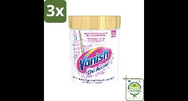 3 x Vanish Oxi Action - Vlekkenverwijderaar Poeder - Zonder Bleek - Witte Was - 550 Gram - Grootverpakking - Vlekkenverwijderaar - Witwas - Vlekken Verwijderen - Wasverzachter - Waspoeder