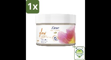 1 x Dove Bath Therapy Glow - Bodyscrub - Bloedsinaasappel & Rabarber - 295 ml - Huidverzorging - Body Scrub - Stralende Huid - Niacinamide - Bruine Suiker