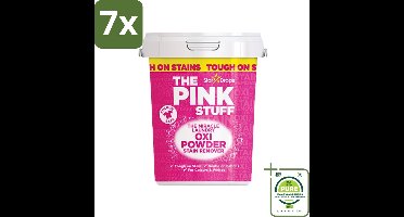 7 x The Pink Stuff - Vlekverwijderaar - Voor Bonte Was - 1kg - Grootverpakking - Vlekkenverwijderaar - Vlekken Uit Was - Wasmiddel - Wasverzachter - Biologische Schoonmaak