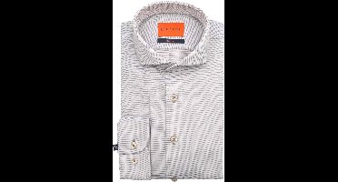 Suitable Overhemd Jacquard Luxe Beige - Maat 41 - Heren - Casual Shirt