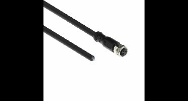 ACT Industrial 1,50 meter Sensor kabel M8A 3-polig female naar open end, Ultraflex Xtreme TPE kabel, afgeschermd