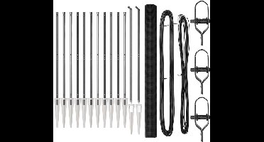 vidaXL - Hekpaal. - Grijs