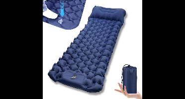 RVV® Luchtbed met Ingebouwde Pomp - Luchtbed met Pomp - Luchtbed -blauw- 198 x 68 x 1 cm