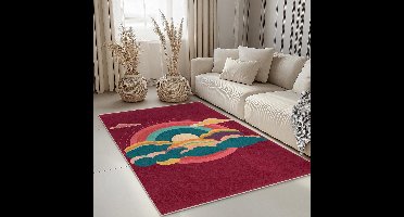 Stijlvol Wasbaar Antislip Vloerkleed Rechthoek – Katoen & Polypropyleen – Voor BinnenTeppichDik 303 3