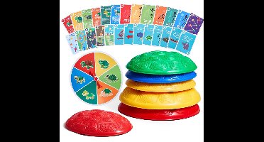 Balans Stapstenen voor Kinderen - Set van 6 - Draagvermogen 100 kg - Voor Binnen en Buiten - Stapelbaar - Hindernisbaan - Evenwicht & Coördinatiespel - Vanaf 3 Jaar
