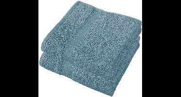 De Witte Lietaer Handdoek Stephanie Arctic - Set 2 stuks - 50 x 100 cm - Blauw - Katoen