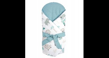 Babywikkeldoek Roze 80x80 cm met Kokosversteviging - ZOO Auto Groen