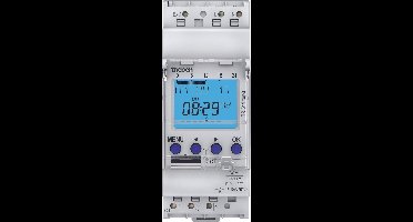 Theben 6110130 TR 611 top3 Digitale 1-kanaals schakelklok met externe ingang en app-programmering, perfect voor leds, timers, digitale schakelklok, met weekprogramma, DIN-rail, tijdschakelaar, 1 kanalen, externe ingang