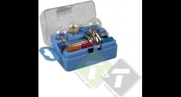 H1 Lampset - 8 delig - H1 55Watt - 12Volt P14 - 5S - 21W-12V - 21/5W-12V - 5W-12V T10 - 5W - 12V - zekeringen van 10 - 15 - 30 Ampere