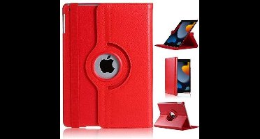 Hoes geschikt voor iPad 2021 / 2020 / 2019 (9e/8e/7e Generatie / 10.2 inch) - 360° draaibare Bookcase - Rood